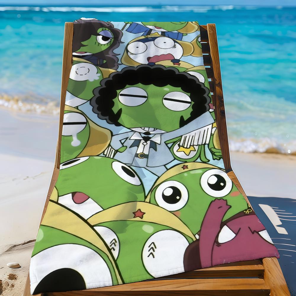 Cartoon S-Sgt. F-Frog K-Keroro-S Towel For Swim Yoga Gym Quick Drying Soft and skin-friendly Beach Towels All-Season