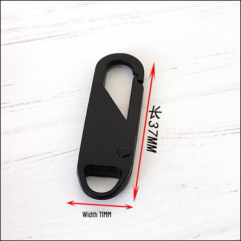 Universal Metal and Rubber Zipper Pull for Handbags, Backpacks, and Clothes