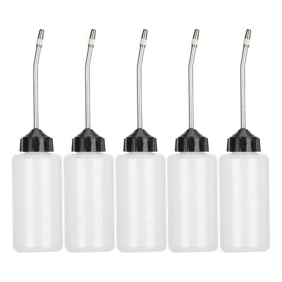 5pcs 120ML Plastic Sewing Machine Oiler Oil Dispenser Oil Bottle with Long Extended Spout