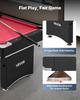 Pool Table, 183cm Portable Billiards Tables, Adjustable Feet Stable Game Table, Entertainment Set Includes Ball, Cue, Rack, Chalk and Brush, Black