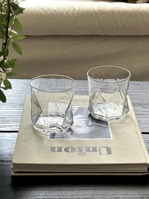 Elegant Table [Gift Set] Ruscus Underlocks Whiskey Glass 2-piece Gift Set Glass Cup Beer Housewarming Newlyweds