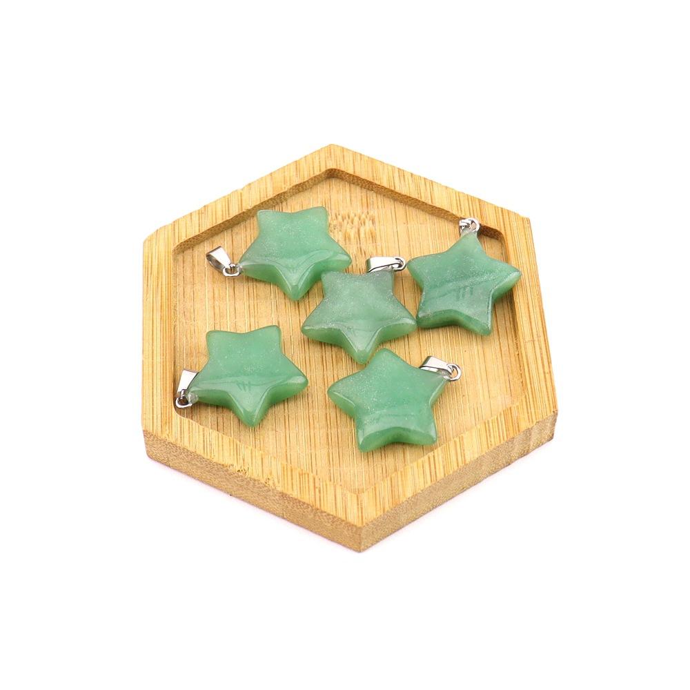 Agate Star Pendant Necklace Jewelry Powder Crystal Necklace Fashion Valentine'S Day Gift 20 * 6