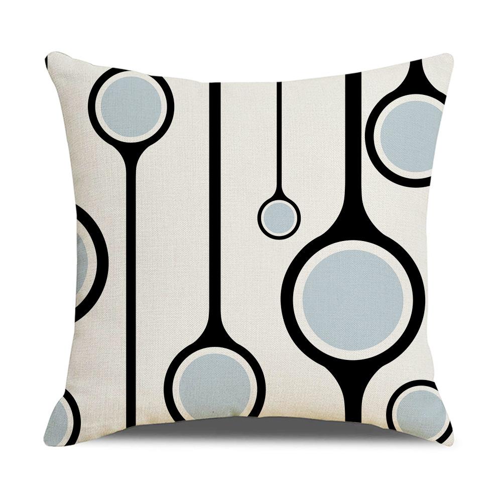 Modern Simple Nordic Ins Style Linen Pillow Case Sofa Pillow Case Home Supplies Contrast Color Pillow Case