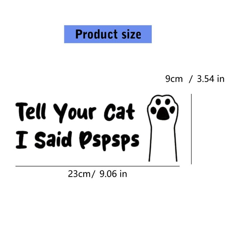 23cm x 9cm Cute Cats Paws Design Decal Waterproof Removable for Cars Motorcycles Laptops Smooth Surfaces No Residues