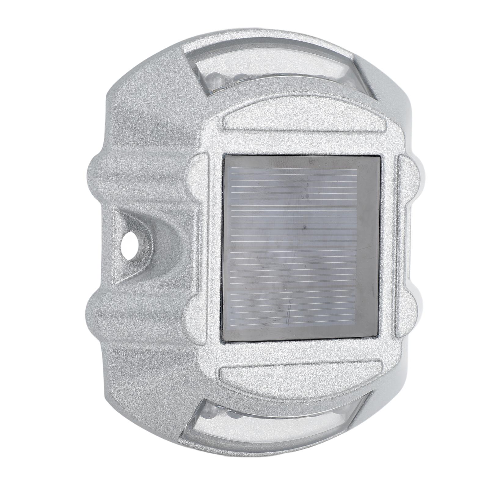 

Solar Deck Lights Silver Aluminium Alloy High Brightness LED Solar Road Stud For Outdoor Pathway Walkway Stair Blue