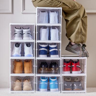 Caja de Zapatos Transparente con Puerta Visible Gran Capacidad a Prueba de Polvo Apilable