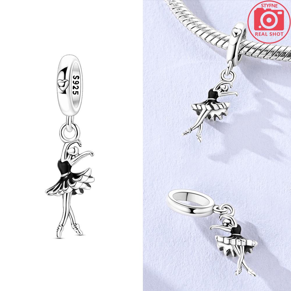 Rose Flower Pink Pendant Heart Green Zircon Wing Original Copper Bead Fit Bracelet Delicate Acessory Women Diy Gift Jewelry