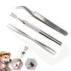 3Pcs/Set Tick Fork Tick Removal Tool Stainless Steel Pet Tick Hook  for Pets