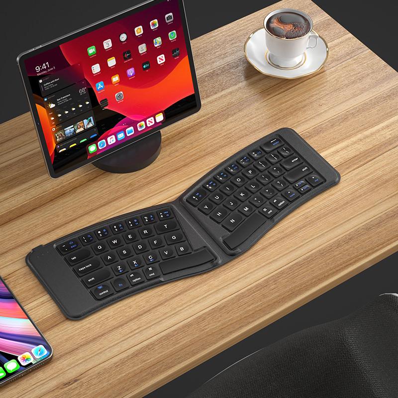 

Эргономичная складная Bluetooth-клавиатура - Портативная и беспроводная для ноутбуков, планшетов, телефонов, iPad