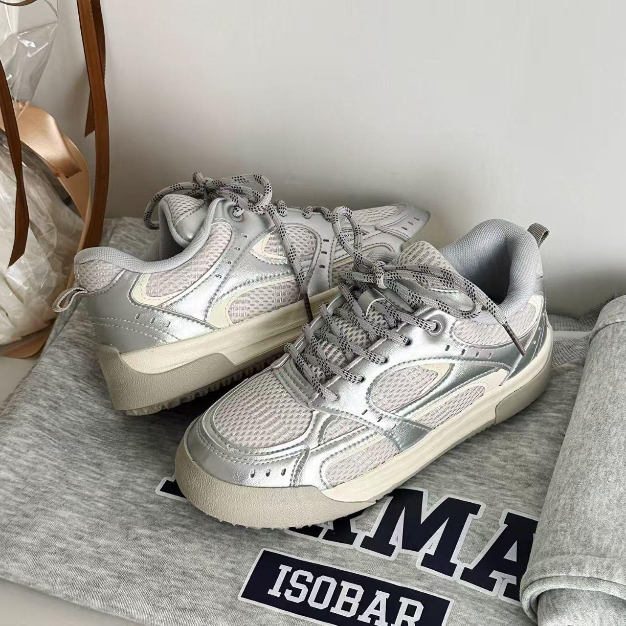 

МОДНАЯ ОБУВЬ, мужские дышащие спортивные кроссовки, спортивные кроссовки для бега, уличные женские теннисные кроссовки для тренажерного зала 40 серебряный