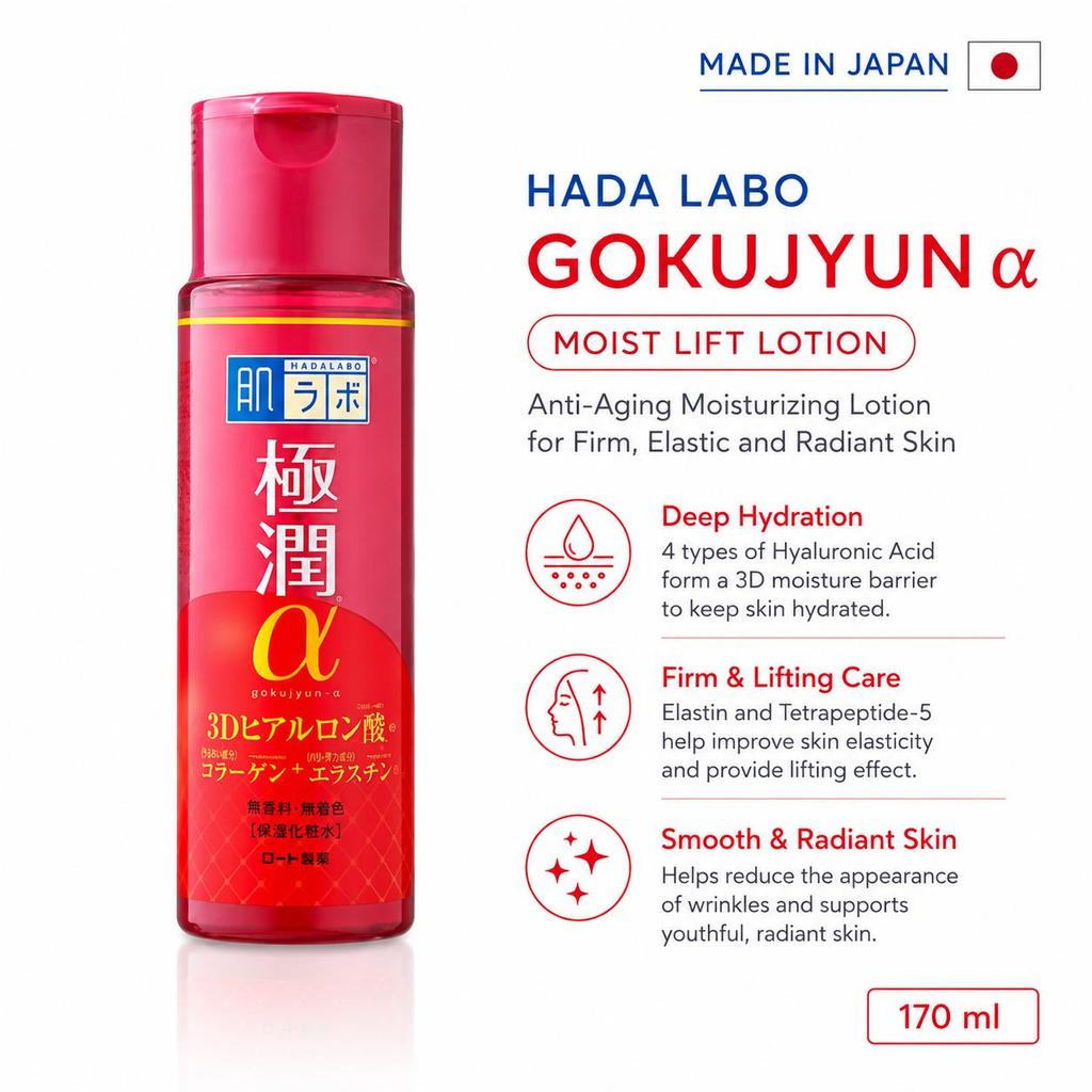 HADA LABO Gokujyun Alpha Moist Lift Lotion лифтинг лосьон, 170 мл