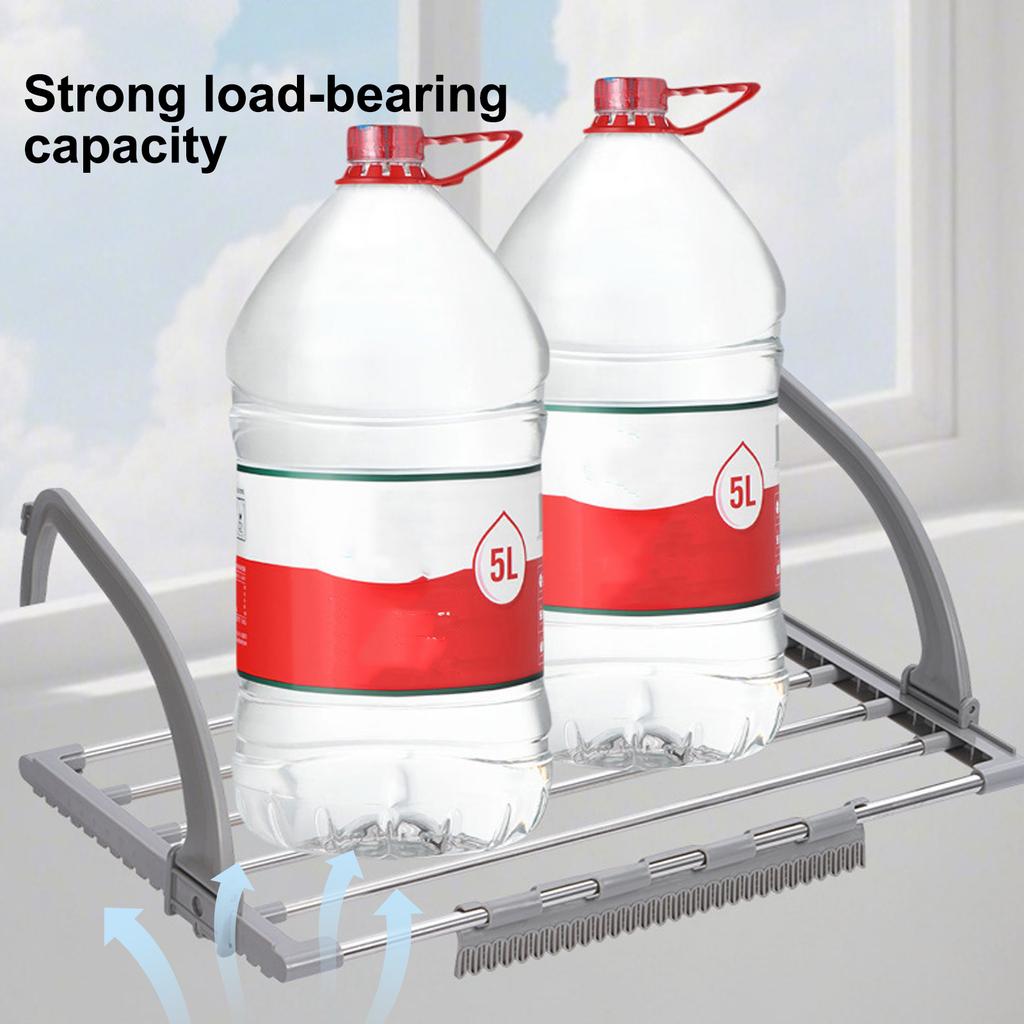 Travel Clothes Drying Rack with Sock Clips Large Retractable Towel Rack Foldable Hanging Airer for Home Balcony Railings Windows