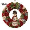 Relaxing Holiday Craft Projects 3D Fabric Wreath Poke Art Kit for Adults, Christmas Easy Crafts Adults Kit, Santa Snowman Design, Beginner-Friendly