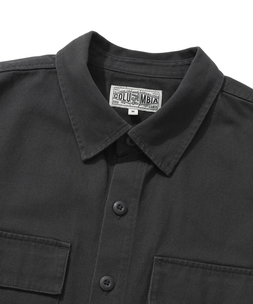 COLUMBIA UNIVERSITY Sl-Label Two Pocket Cotton Shirts Charcoal