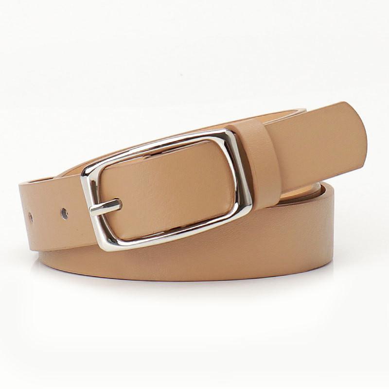 Fashionable Womens Leather Waist Belt With Metal Pin Closure For Chic Office Looks