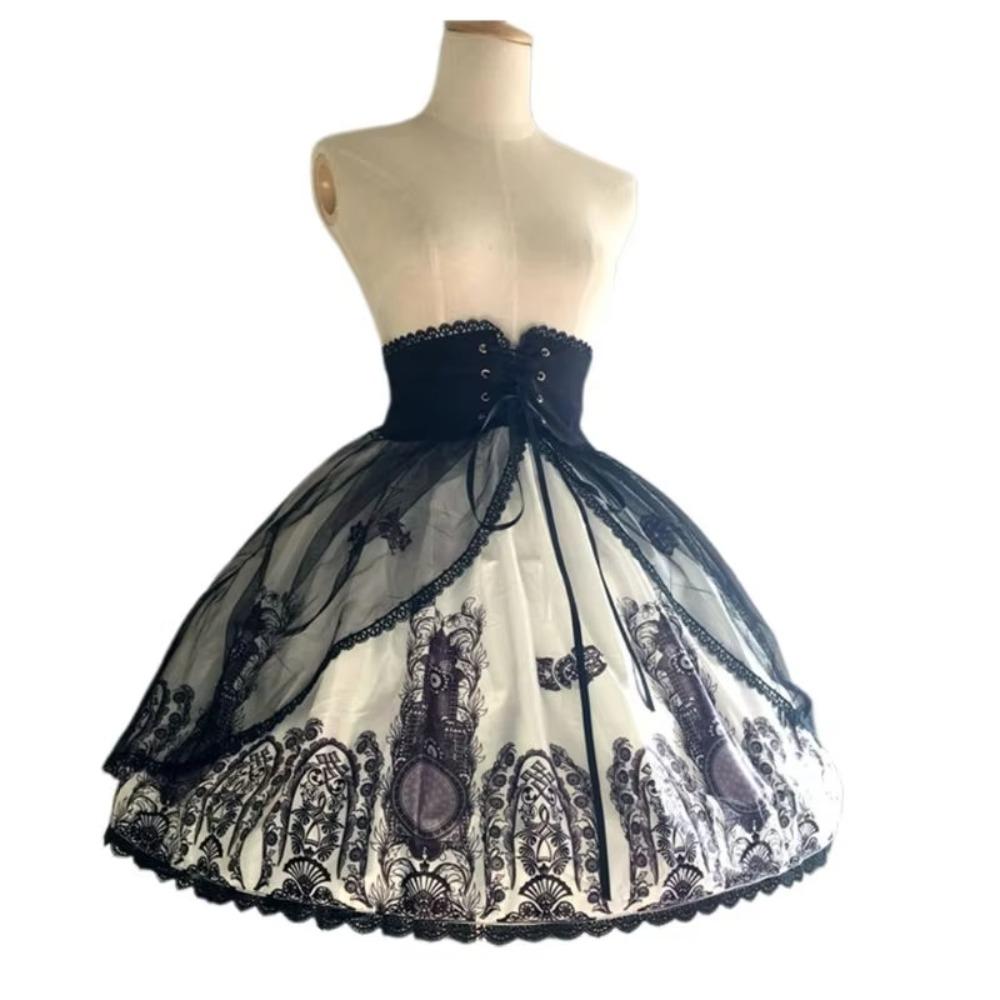 Sottogonna Lolita Cava con Vita Regolabile Falbala Fodera Abito da Sposa da Sposa Abito da Ballo