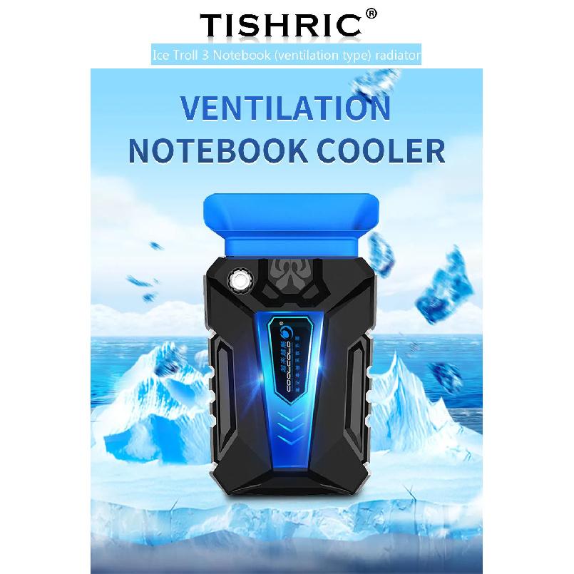 TISHRIC Portable Laptop Cooler External Extracting Laptop Cooling Fan Air Cooler Notebook For 15 15.6 17 Inch Laptop Accessories