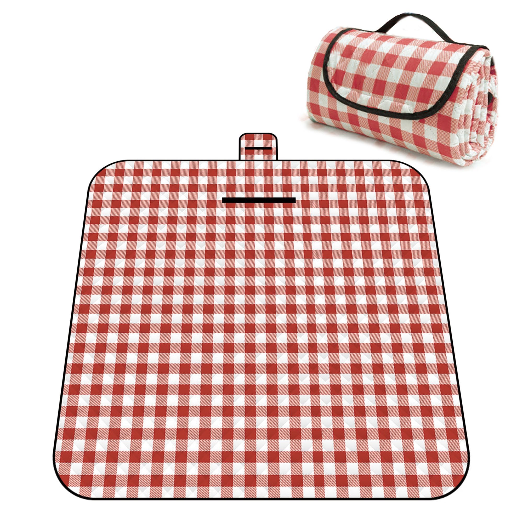 

CLEAN HOUSE Машина для пикника 200 x 200 Для простыни с рисунком «клетка гингем», Большая, Плотная, Стираемая, Водонепроницаемая, см, 4-8 человек, Красный,