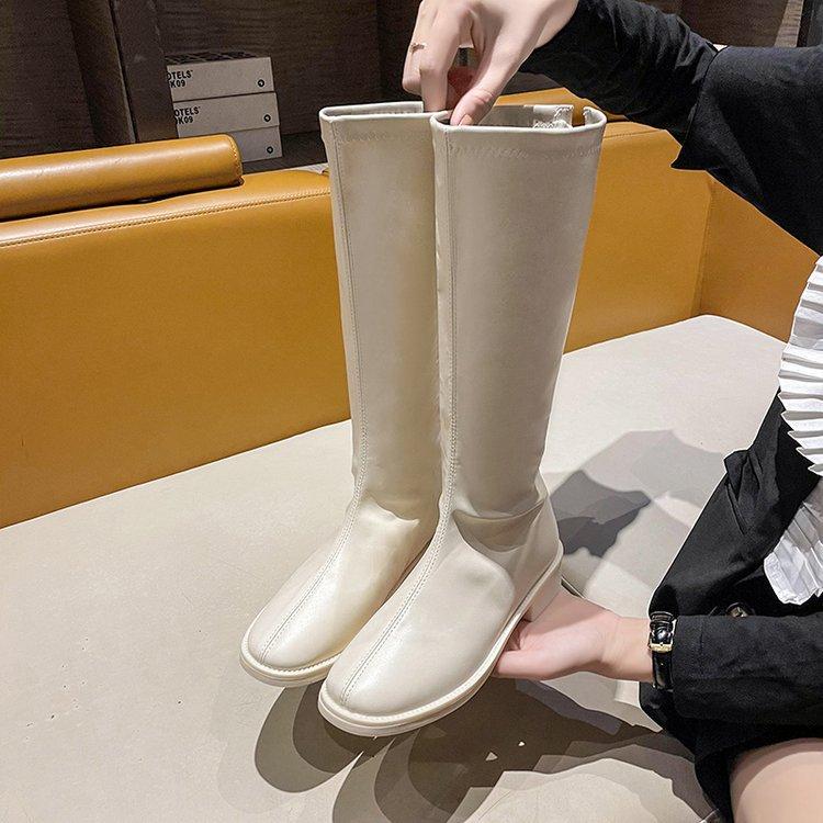 Knee High Boots for Women Classic Solid Color Boots Plus Size Fashion Boots Tall Boots
