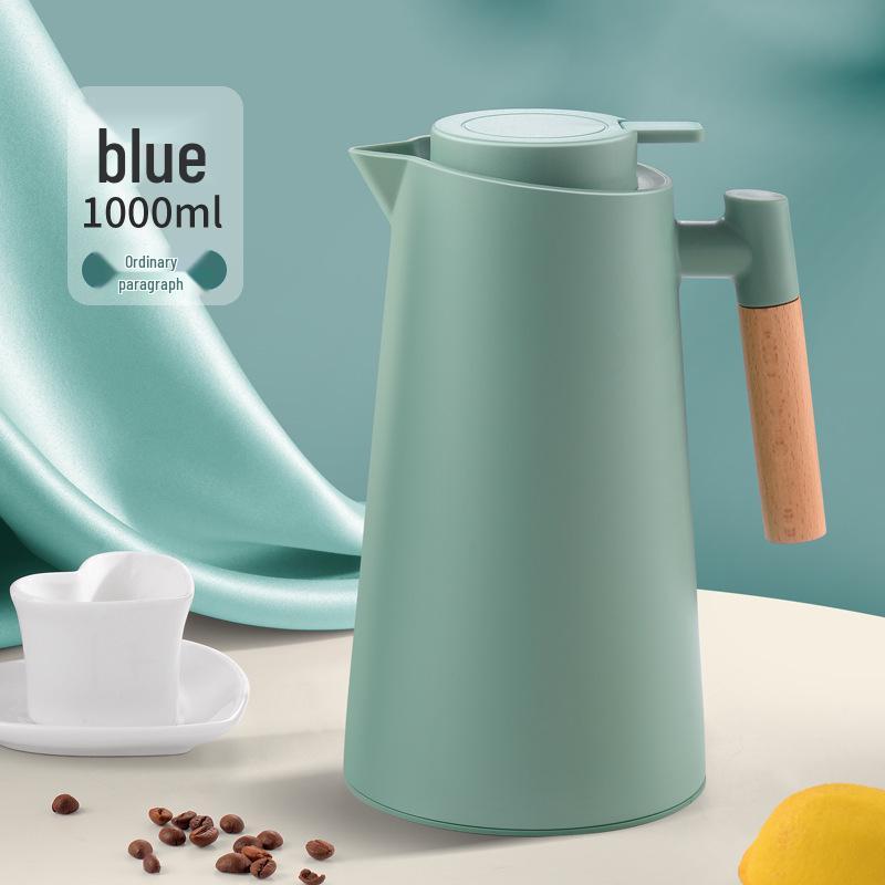 Press-Type Smart Insulated Kettle with Glass Liner - Large Capacity Thermos for Home Use