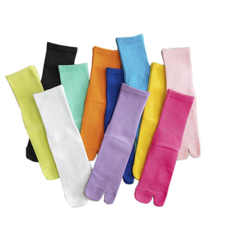 ZFZTLYEL Sizes Sports Foot Solid Free Women's Two-Toe Socks, Moisture-Reducing, Deodorizing, Multicolor, Girls' 22-25cm, Socks, Covers, Antibacterial,