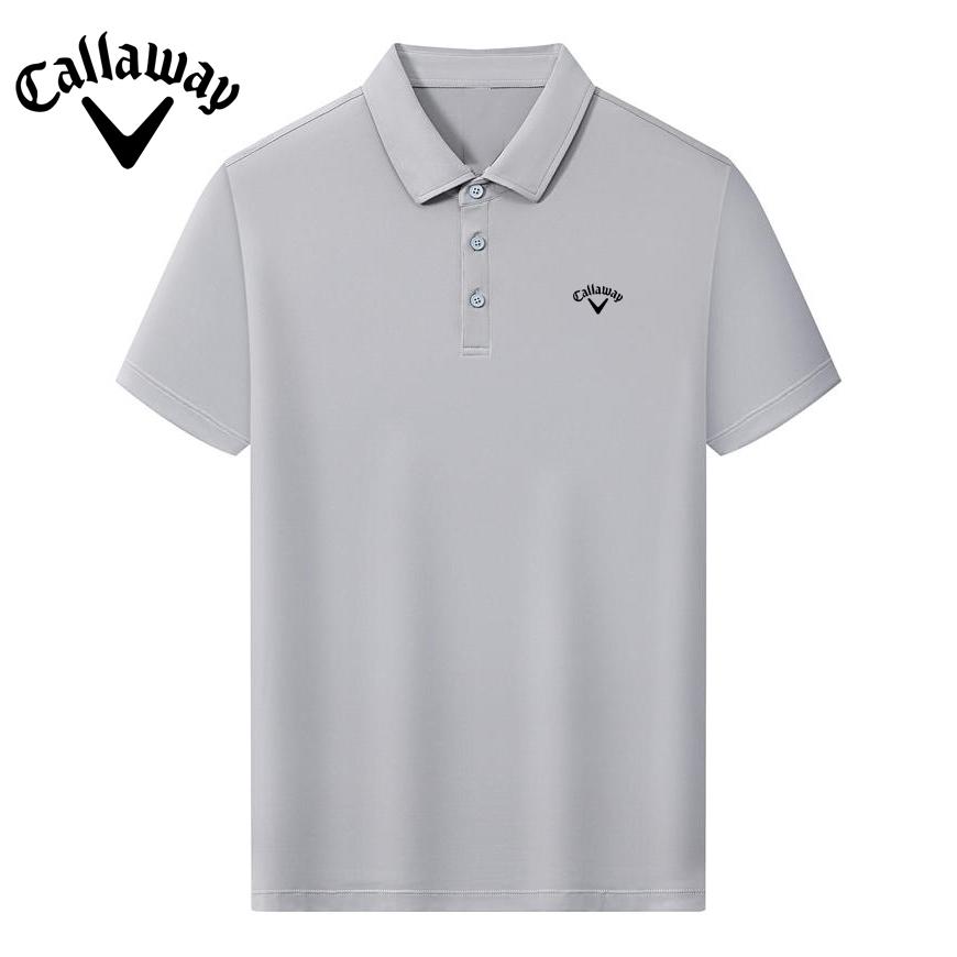 Callaway 2025 Summer Embroidery High-quality Golf Casual Sports Style Solid Color Lapel Polo Shirt