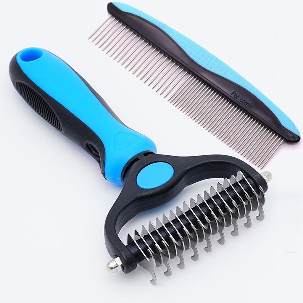 Pet Detangling Double-Sided Grooming Comb for Dogs & Cats