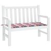 Garden Bench Cushion Red Checkered Pattern 100 X 50 X 3 Cm Oxford Fabric