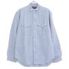 AUBERGE [Excellent Condition] CEZANNE Linen Double Pocket Long Sleeve Shirt/ tops 40 blueUsed
