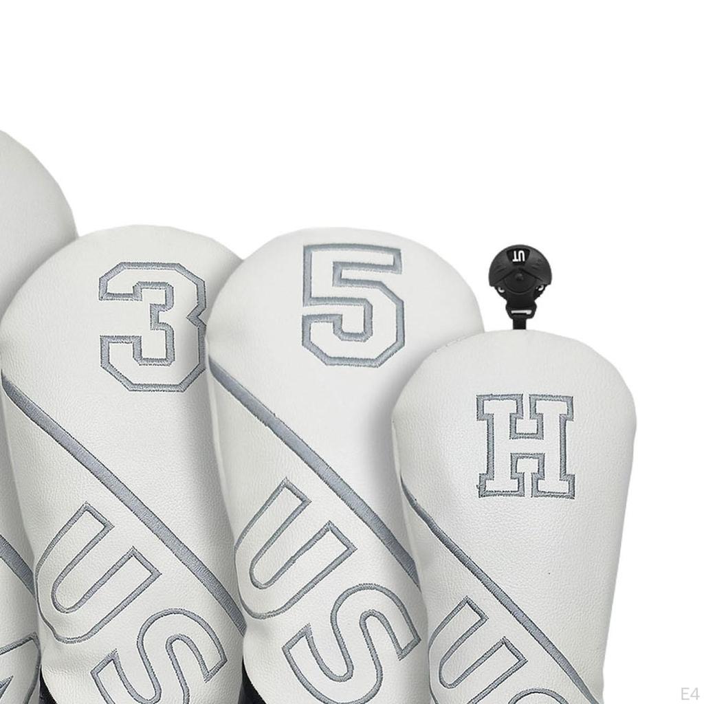 4 Pieces Golf Club Head Covers Protector Lightweight Scratchproof Headcovers Adults