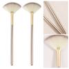 Yousheng 1/2/3/4/5Pcs Facial Fan Brush with Wooden Handle Women Makeup Brush Soft Fluffy Bristles Esthetician Facial Mud Clay Applicator Brush Tools