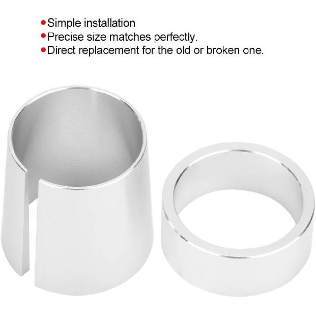 1in Gas Tapered Drive Clutch Shaft Adapter Connector Pulley Bore Reducer Sleeve Bushing Silver Aluminum Accessory