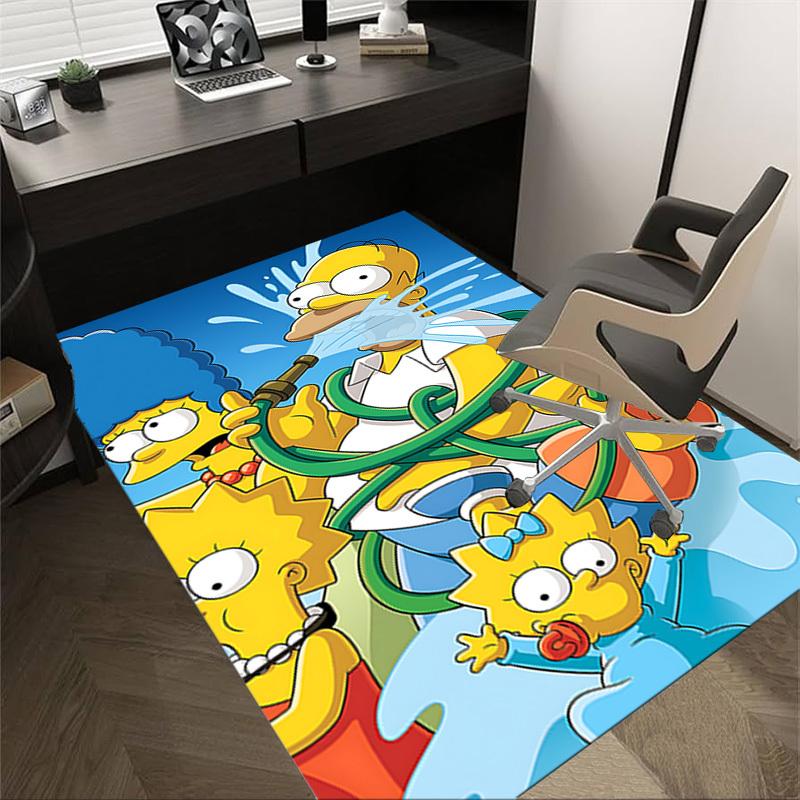 1PC Homer Simpson Lisa Simpson Carpet Ultra Soft, Thick & Absorbent, Non Slip Machine Washable Mat for Entryway