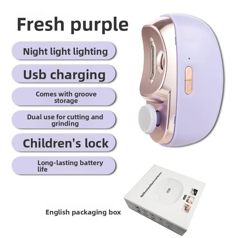 Nagelschleifer Elektrische Nagelschere Kinder Erwachsene Anti-Kneif-Nagelknipser Automatischer Nagelknipser Multifunktionaler Nagelschleifer