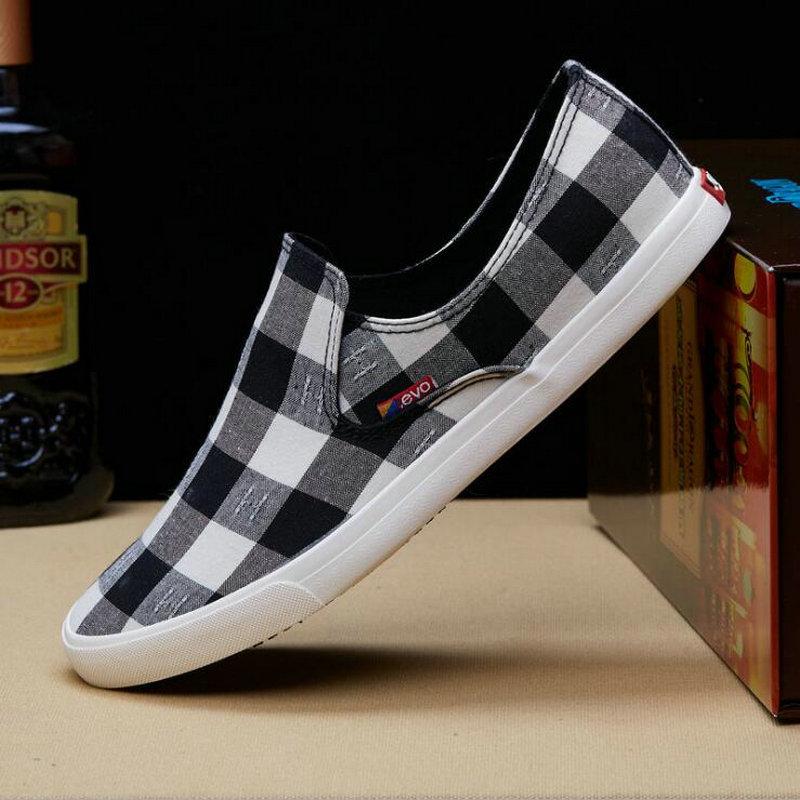 New Arrival Men Casual Canvas Shoes  Fashion Men Black White Flats Laofer Driving Shoes Zapatos Hombre Mens Flats 669