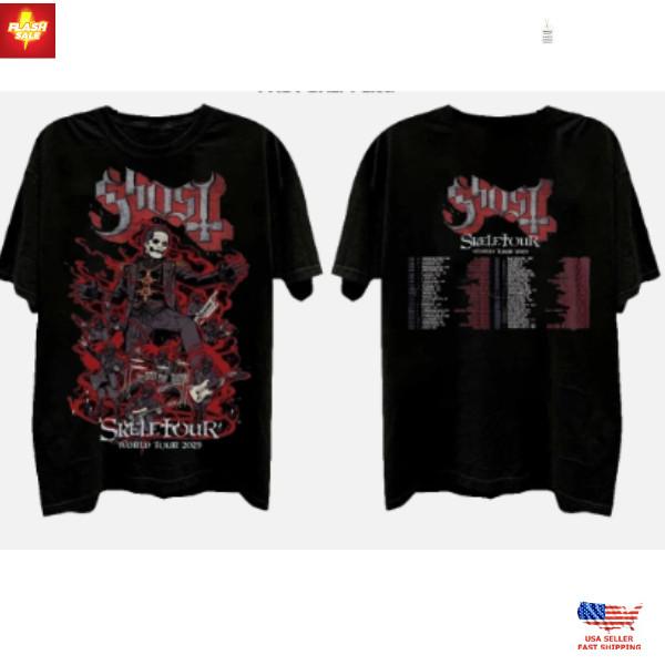 Trending New Retro Ghost Band Tour Shirt 2025, Ghost Skeletour 2025 Shirt Unisex T-Shirt XXL