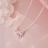 Bow Pendant Necklace Choker Women Elegant Minimalist Jewelry