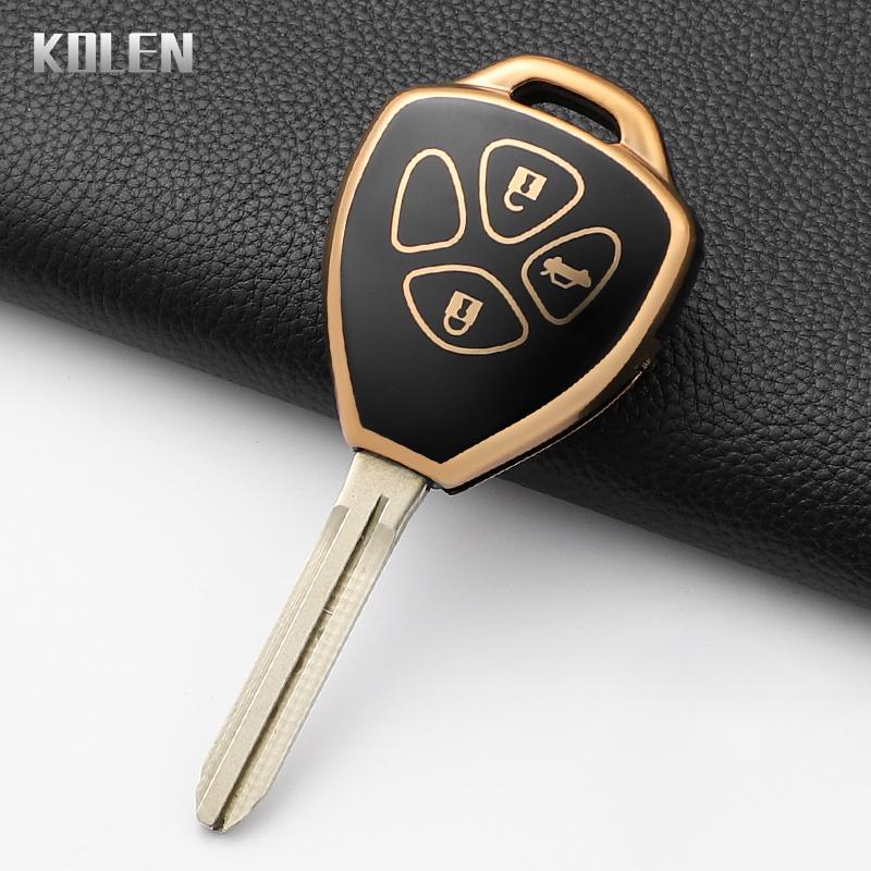 Fashion Tpu Car Key Case Cover For Toyota Corolla Camry Reiz Rav4 Crown Avalon Venza Matrix Yaris 4Runner Blank Keychain Shell