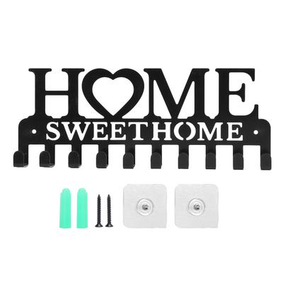 Key Holder Hooks Organizer Wall Mounted Key Hanger Rack Wall Decorative Metal Key Organizer for
