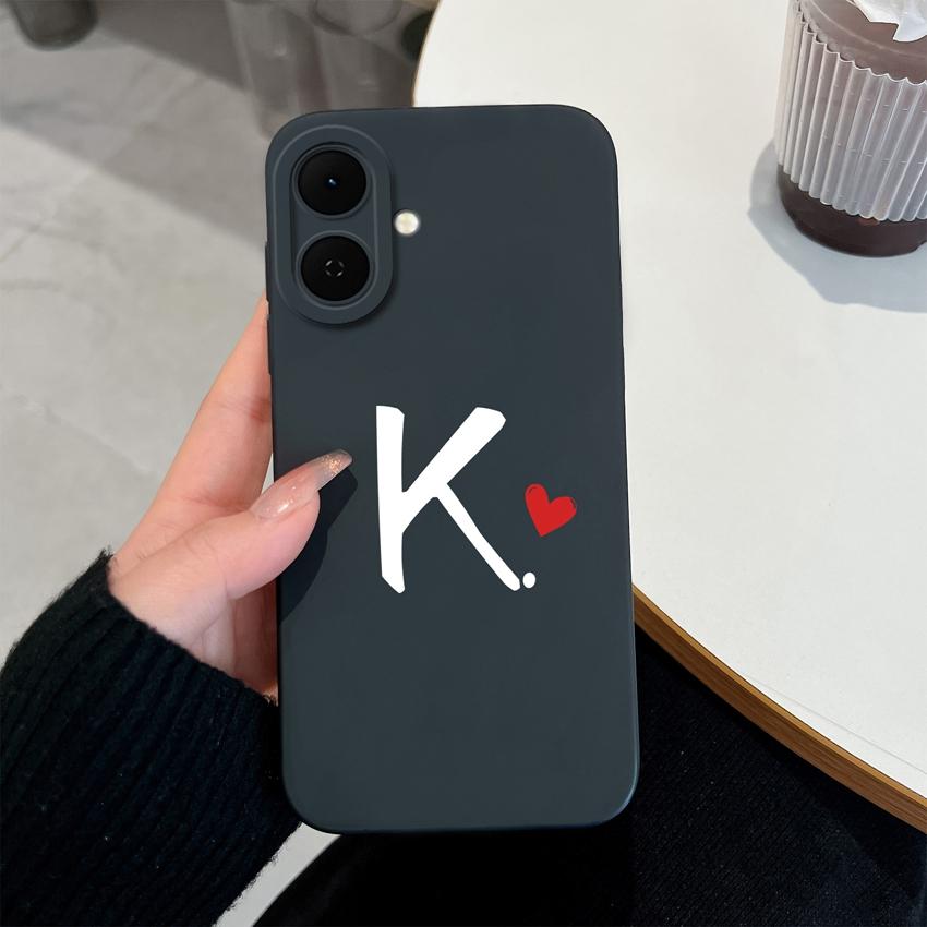 Pink Black Couple Style Phone Cover For Tecno Spark Go 2 3 1 1S Case Simple Letter Housing Soft Silicone Anti Slip Durable Shell