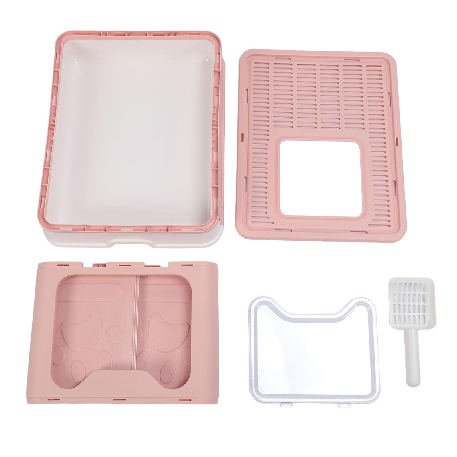 

Складной кошачий туалет Многоцелевой полузакрытый контроль запаха Легко чистится Большой объем кошачьего туалета