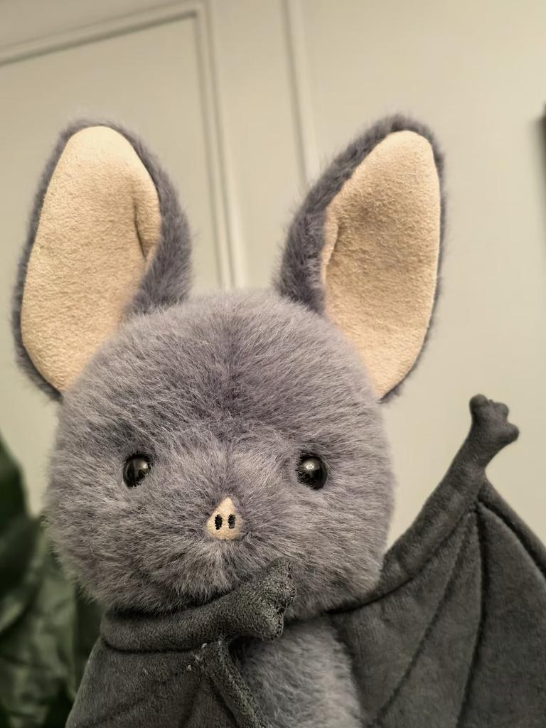 Jc Brooks Bat Cute Grey Bat Plush Toy Soft Stuffed Animal Kawaii Halloween Gift For Kids Collectible Furry Doll For Home Decor