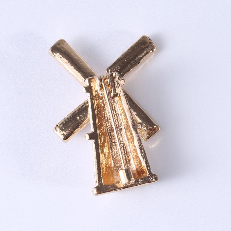 Fashion Creative Drip Lighthouse Windmill Brooch, Elegant Temperament, Popular Women'S Pin