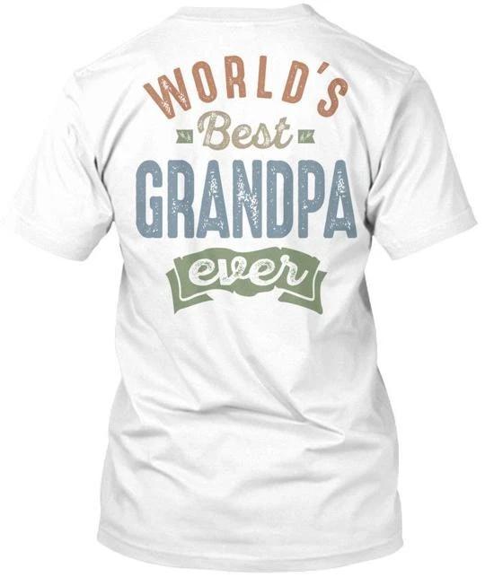 

Worlds Best Grandpa Ever 100% Cotton T-shirt Mens Tees Top Made in the USA T-Shirt Tee Top Unisex 4XL
