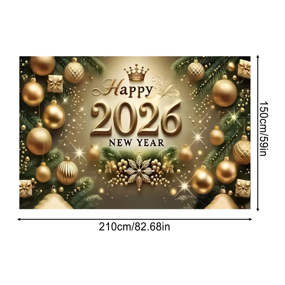 Happy New Year Theme Party Background Banner 2026 New Year Celebrate Family Party Decoration Photo Background Decoration