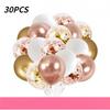 10 Zoll 30 Stück Glitzerpapier-Schnipsel Ballon-Set Dekoration Ballons Weihnachten Halloween Geburtstag Feiertag