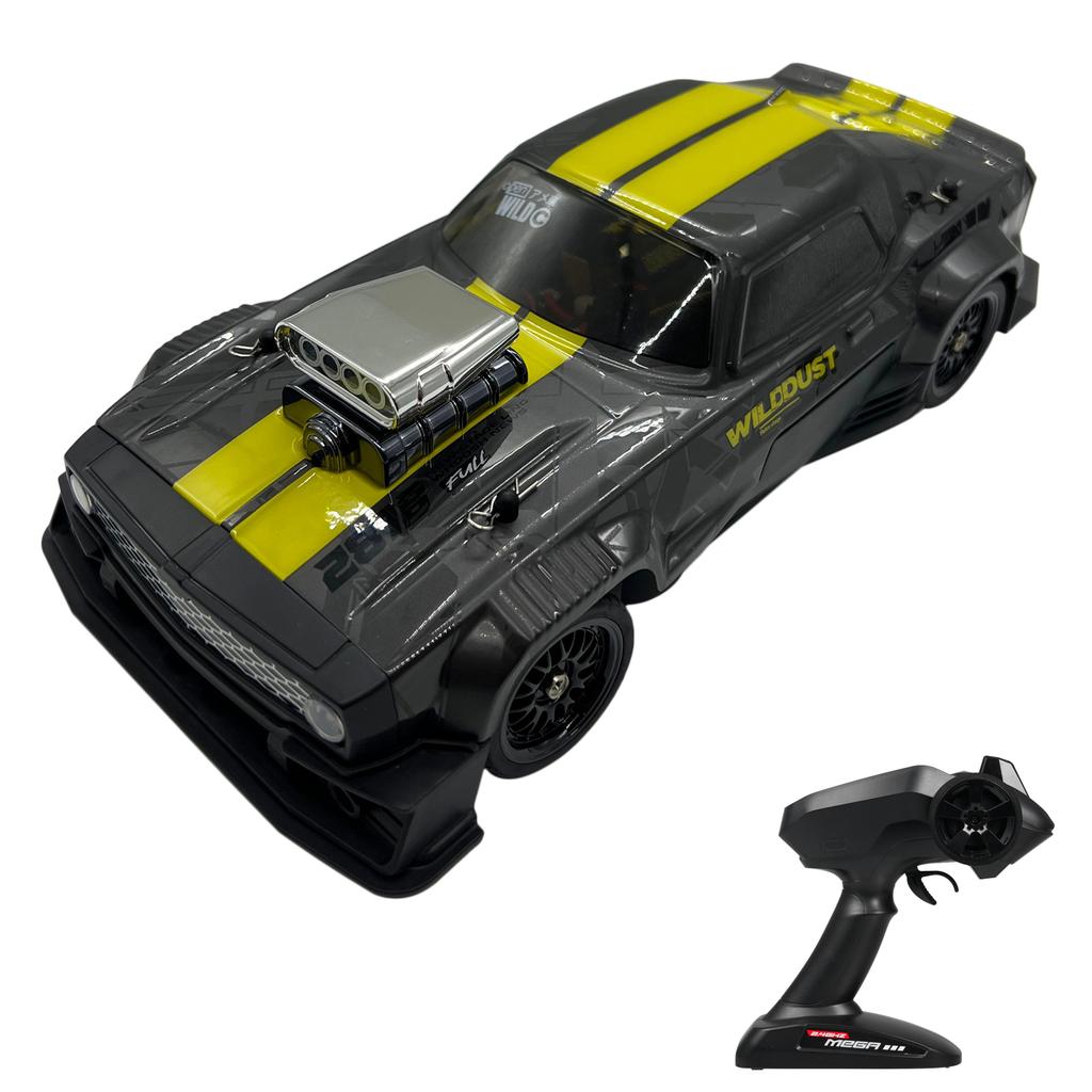Remote Control Drift Car, 2.4GHz 1:16 Scale 4WD 50KM H High Speed Model Vehicle with Gyro, LED Lights Drifting Tires,