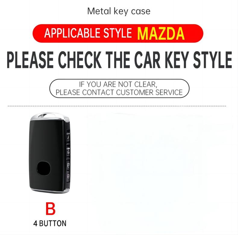 Zinc Alloy Car Key Cover Case Protective Shell Fob For Mazda 3 Alexa CX4 CX5 CX-5 CX8 CX-30 CX30 2019 2020 Remote Key Protector