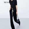 MO&Co. Women's Velvet-Feel High-Waist Casual Pants