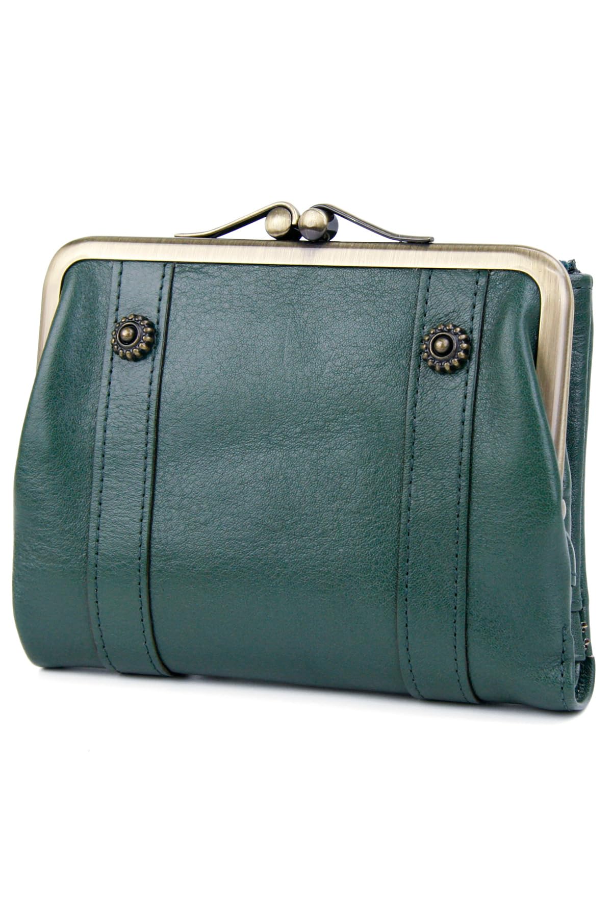 

Dakota Women s Reed Classic Bifold Wallet with Clasp, Genuine Leather, DA-32000-51, Green, 0036200 (0030000)